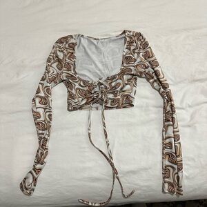 Orange Tie Dye Crop Top